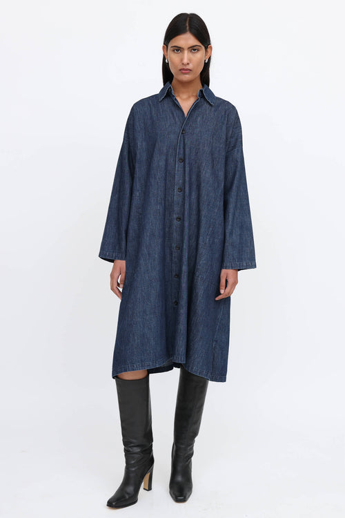 Eskandar Oversized Shirt Dress