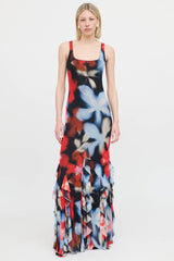 EspeciaPatterned Ruffle Maxi Dress