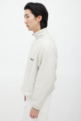 Essentials Cream & Black Fleece Sweater
