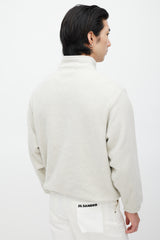Essentials Cream & Black Fleece Sweater