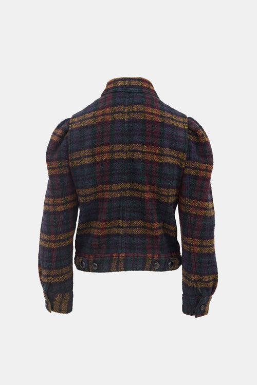 Isabel Marant Étoile Wool Leiko Plaid Jacket