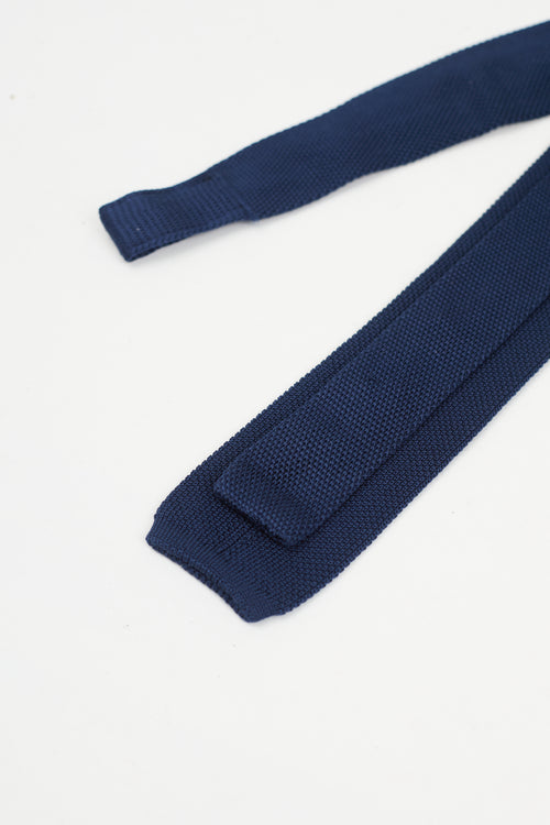 Eton Navy Woven Silk Tie