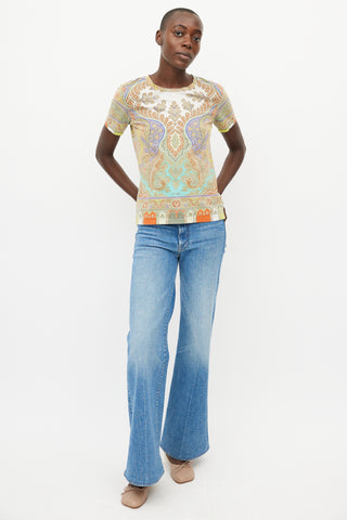 Etro Beige & Multicolour Paisley T-Shirt