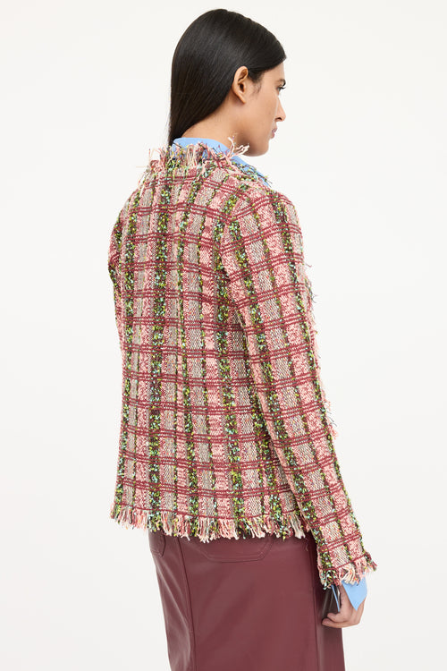 Etro Tweed Fringe Blazer