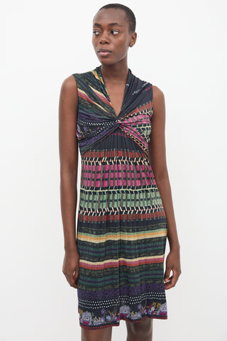 Etro Black & Multi Printed Sleeveless Dress