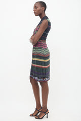 Etro Black & Multi Printed Sleeveless Dress