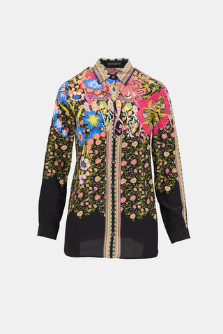 Etro Silk Floral Button Up Top