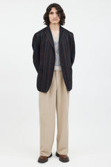 Etro Black & Multi Stripe Blazer