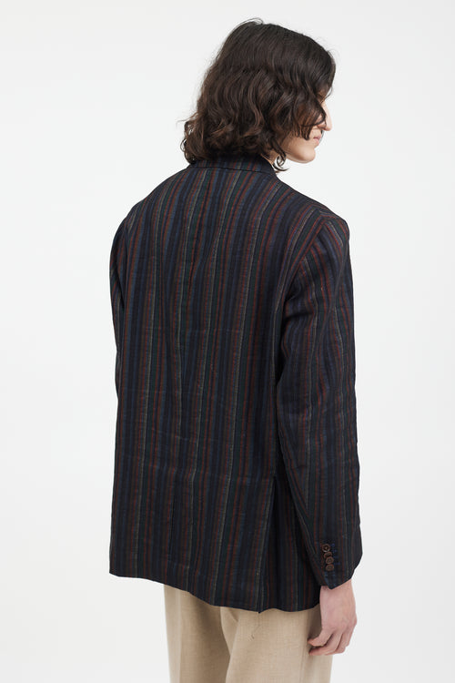 Etro Black & Multi Stripe Blazer