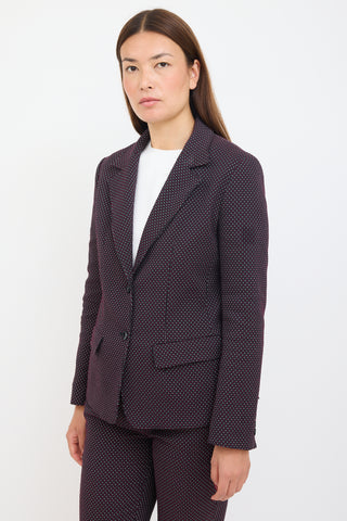 Etro Black & Multicolour Polka Dot Woven Suit