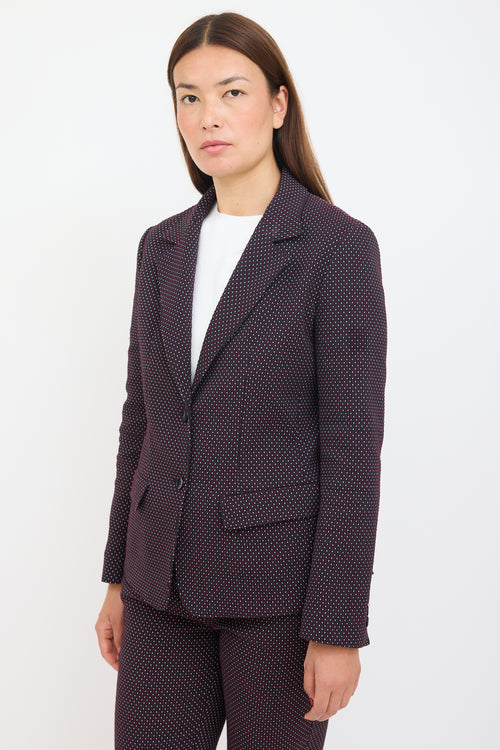 Etro Black & Multicolour Polka Dot Woven Suit