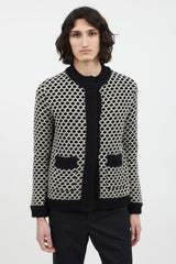 Etro Black & White Knit Cardigan