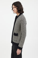 Etro Black & White Knit Cardigan