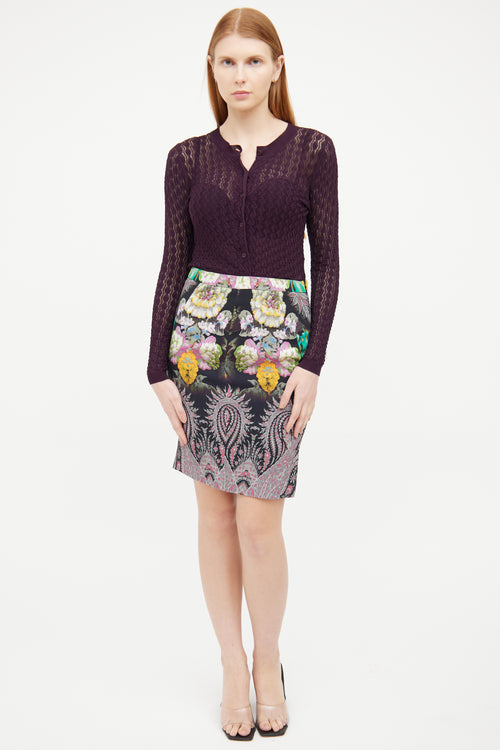 Etro Multi Floral Print Skirt