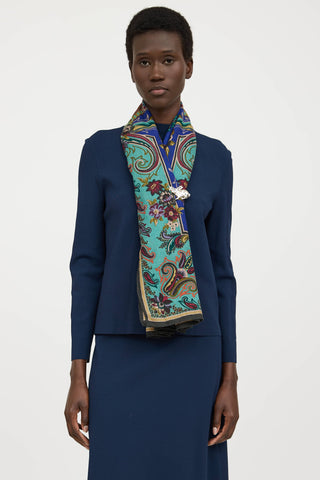 EtroPaisley Logo Scarf