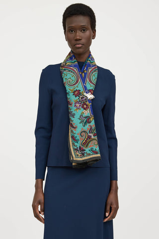EtroPaisley Logo Scarf