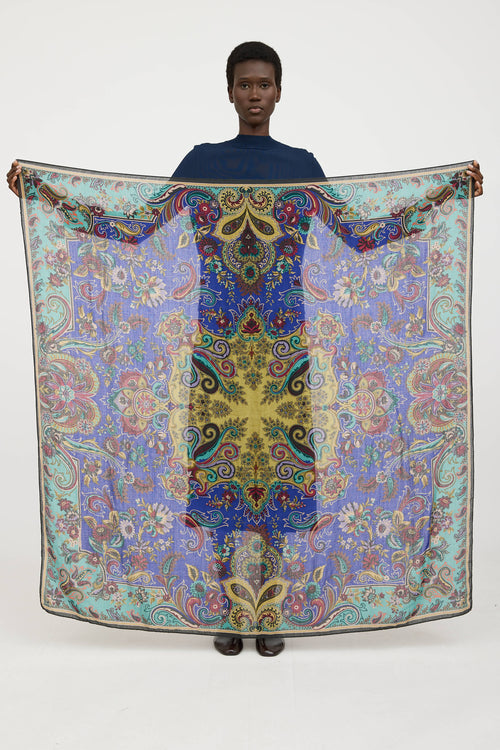 EtroPaisley Logo Scarf