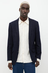 Etro Blue & White Pinstripe Blazer