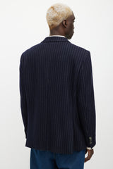Etro Blue & White Pinstripe Blazer