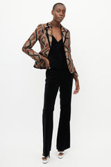 Etro Brown & Multi Geometric Blazer