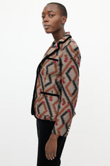 Etro Brown & Multi Geometric Blazer