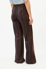 Etro Brown & Multicolour Striped Two Piece Suit