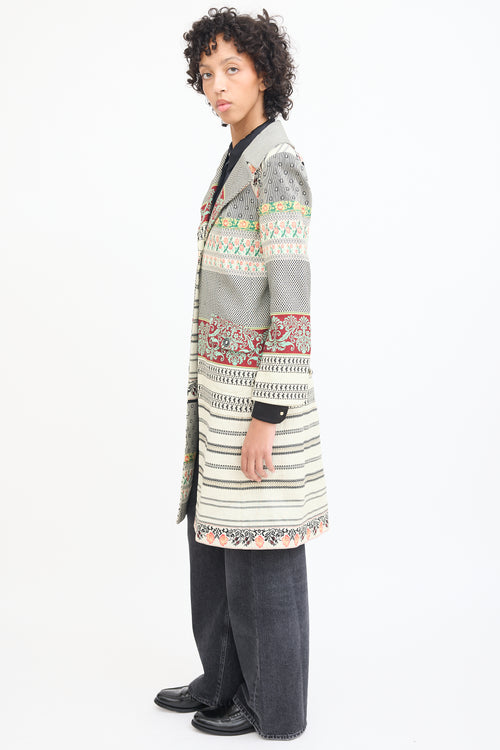 Etro Cream & Multicolour Floral Coat