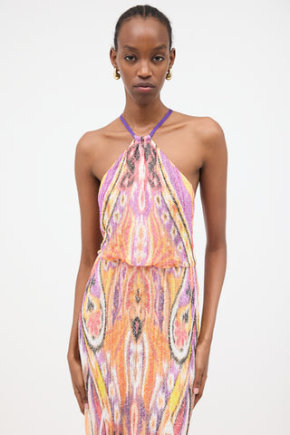 Etro Crochet Halter Maxi Dress
