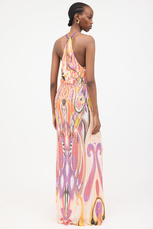 Etro Crochet Halter Maxi Dress