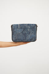 Etro Blue Denim & Paisley Crossbody Bag