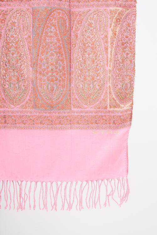 Etro Wool Paisley Jacquard Scarf