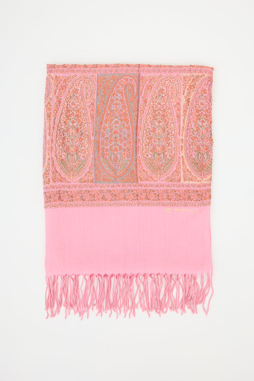 Etro Wool Paisley Jacquard Scarf
