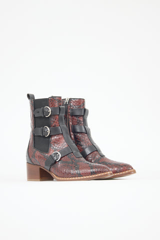 Etro Exotic Leather Chelsea Boot