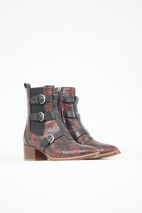 Etro Exotic Leather Chelsea Boot