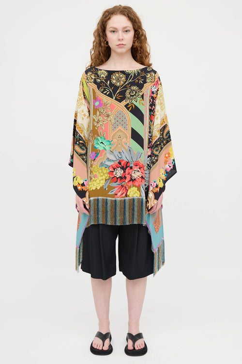 Etro Silk Fringe Shawl