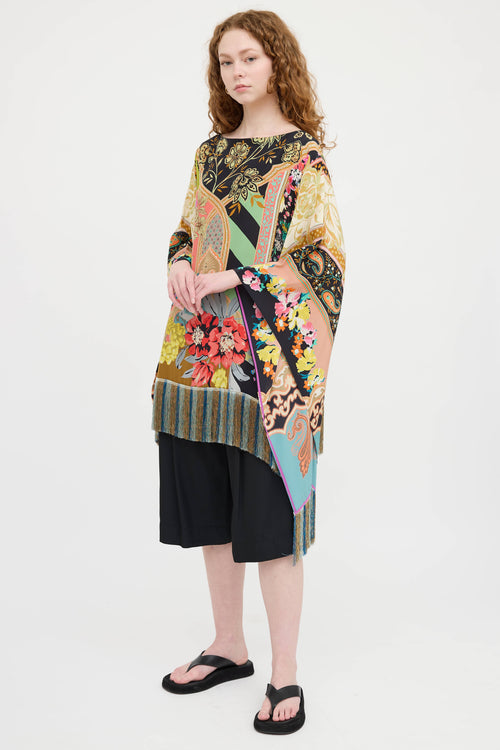 Etro Silk Fringe Shawl