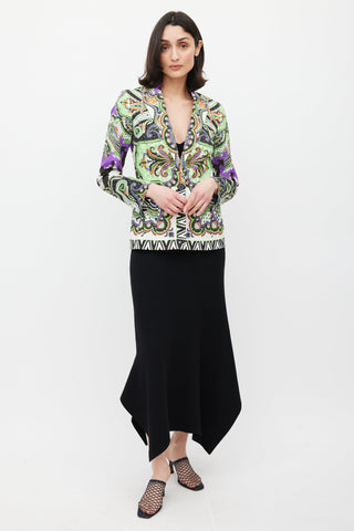 Etro Green & Multicolour Paisley Blazer
