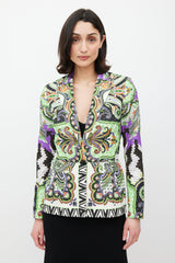 Etro Green & Multicolour Paisley Blazer