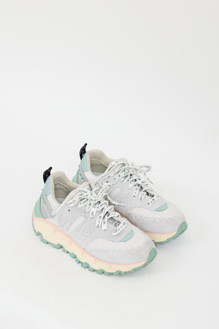 Etro Grey & Multi Suede Earthbeat Sneaker