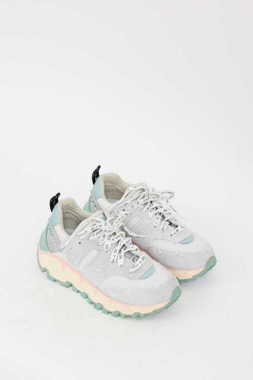 Etro Grey & Multi Suede Earthbeat Sneaker