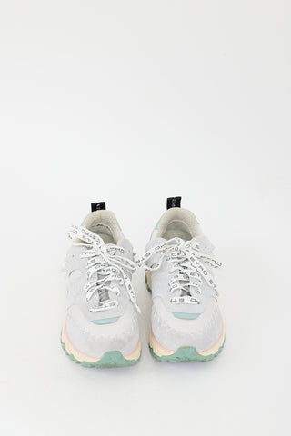 Etro Grey & Multi Suede Earthbeat Sneaker