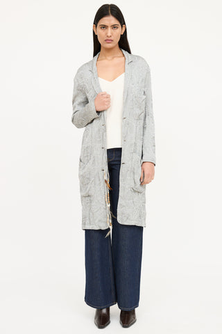 Etro Embroidered Tie Coat