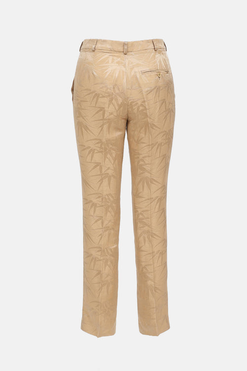 Etro Metallic Linen Floral Cheri Trouser
