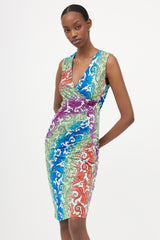 Etro Jersey Ruched Printed Dress