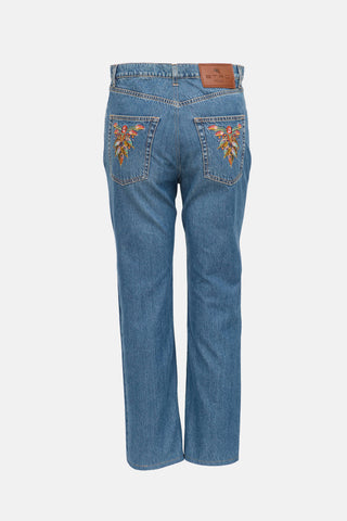 Etro Denim Embroidered  Jeans
