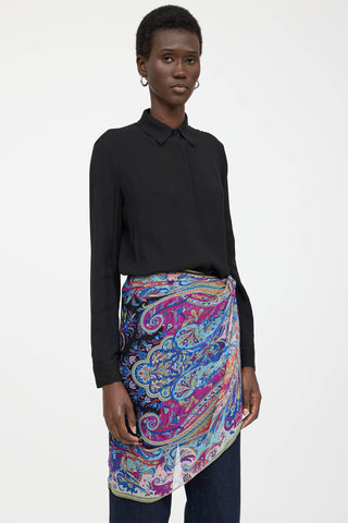 Etro Silk Multi Paisley Scarf