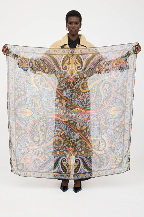 Etro Multi Paisley Scarf