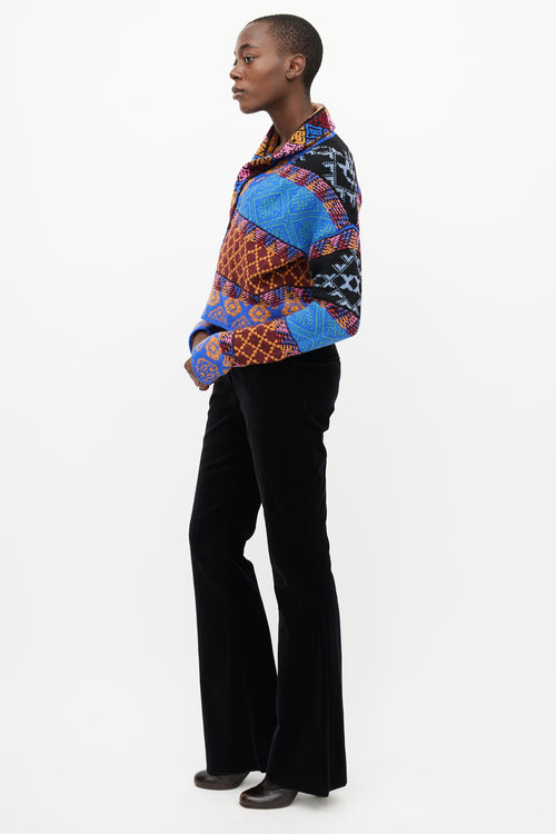 Etro Multicolour Knit Tie Cropped Cardigan