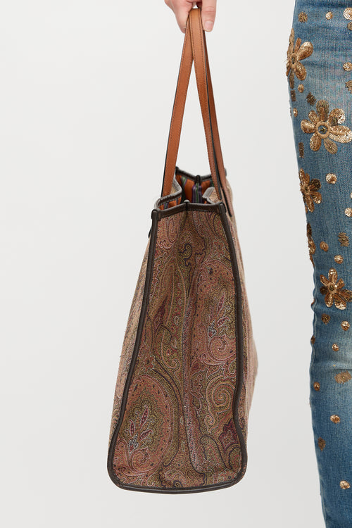 Etro Paisley Tapestry Tote Bag