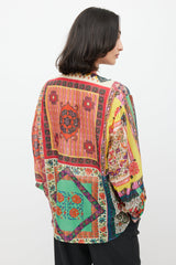 Etro Pink & Multicolour Geometric Sheer Shirt